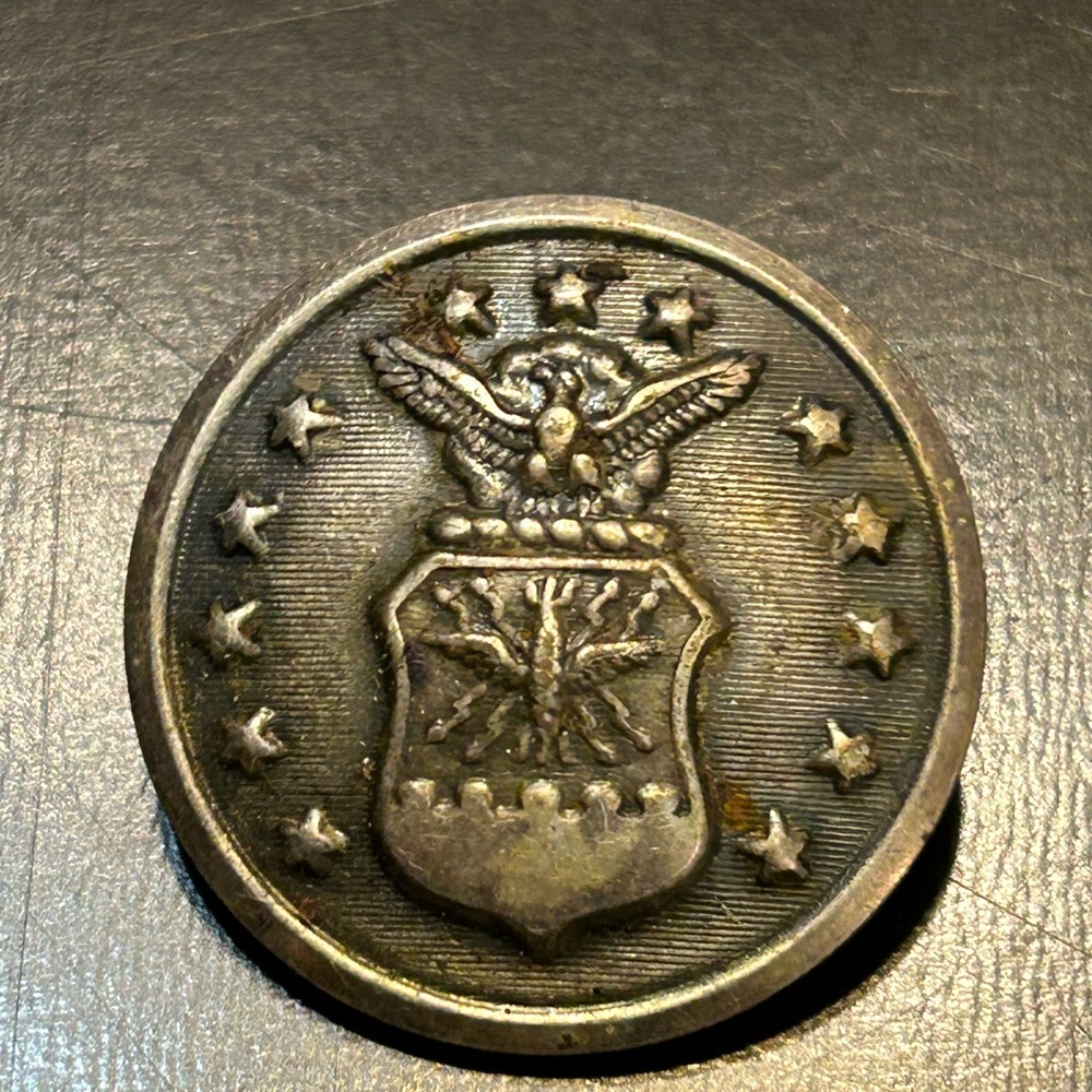 Vintage Military Button with Eagle Emblem